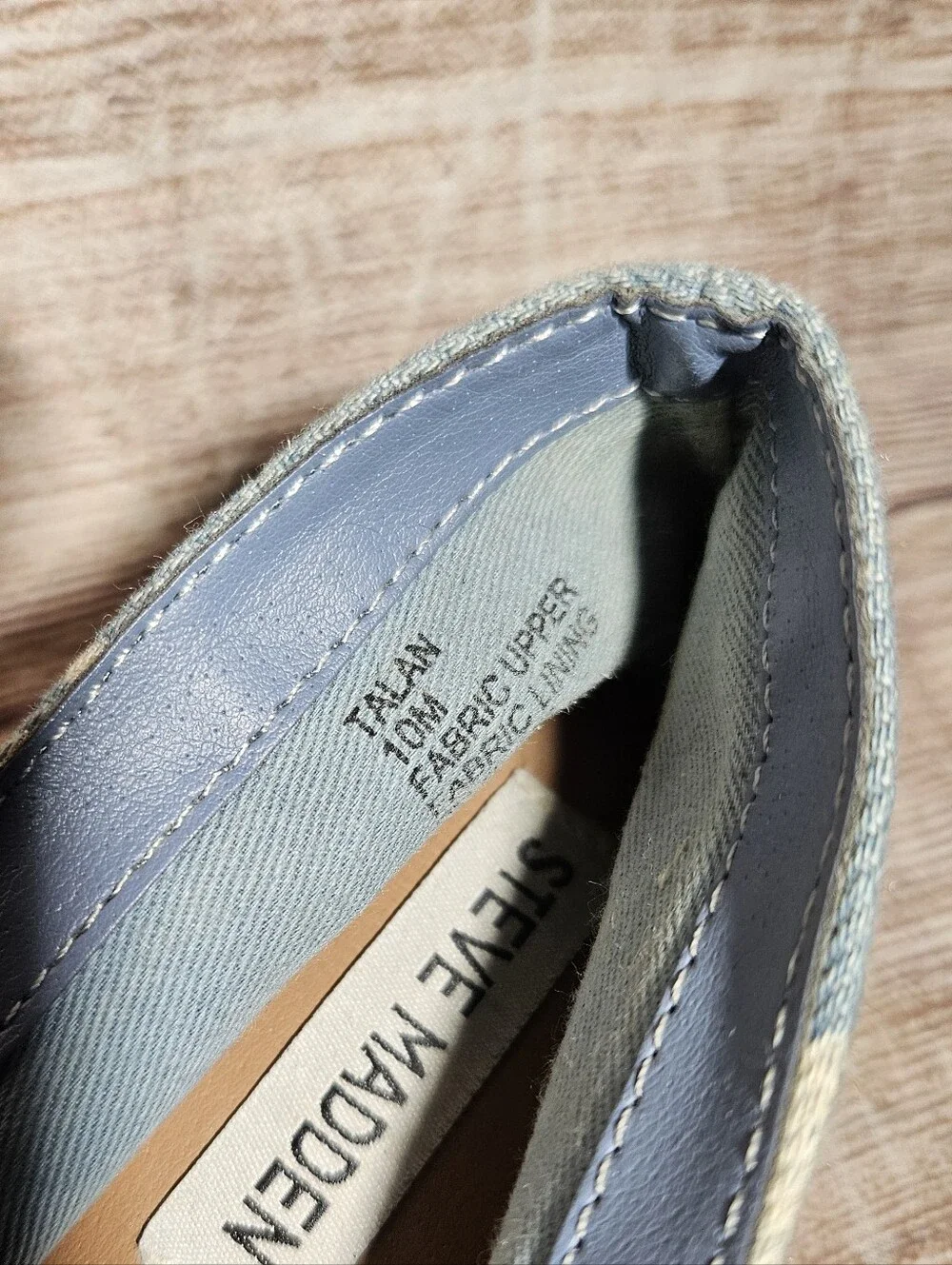 Steve Madden Talan espadrille chambray stars platform slip on shoes